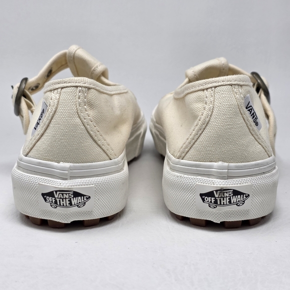 Vans Style 93 Mary Jane Women's Size 9.5 Beige Linen Canvas Buckle Shoes NEW - Picture 5 of 11
